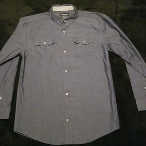 Calvin Klein Jeans Boys Long Sleeve Button Down Shirt.